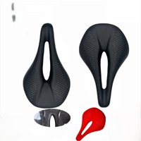 AliExpress NONE 2024NEW Pu+carbon fiber saddle road mtb mountain bike bicycle saddle for man cycling saddle trail comfort races seat red white