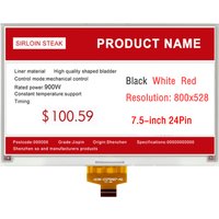 7.5inch 24Pin 880x528 e-Paper E-ink raw Display Black White Red HINK-E075A07-A0
