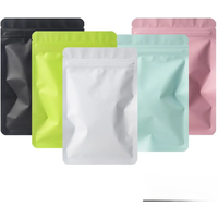 100pcs double-sided same color frosted material flat bottom Mylar bags waterproof heat sealing aluminum foil plastic zipper bags