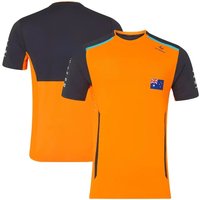 AliExpress 2025 summer hot selling T-shirt outdoor racing sports cycling fitness quick drying breathable loose orange short-sleeved top