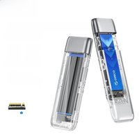 ORICO M.2 SSD Case NVME SATA SSD Enclosure Tool Free 10Gbps M.2 to USB Type C Transparent External Adapter Portable