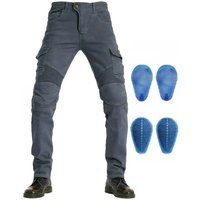 AliExpress VOLERO Volero Motorcycle High Quality Riding Pants Moto Knight Casual Cycling Protective Jeans Locomotive Loose Straight Trousers Gray