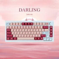 GMK Darling Keycaps, 129 Keys Keycaps Cherry Profile DYE-SUB Personalized GMK Keycaps For Mechanical Keyboard