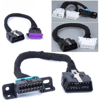 4 Types Car OBD2 16pin Harness for Audi/VW/Toyota/Buick Car Scanner 16 Pin Converted OBD 2 Extender Male To Female Adapter Elbow