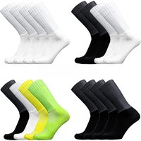 AliExpress NONE 4 Pairs/Set Anti Slip Silicone Summer Socks Mixed Color Cycling Socks for Men and Women Cycling Sports Running Socks