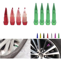 AliExpress NONE 4pcs Car universal bullet head screws valve caps personalized modifications pointed valve tips bicycle and motorcycle tires