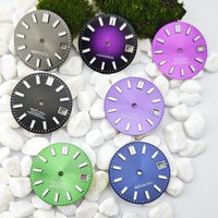 28.5mm NH Dial 35/36 Purple Blue Watch Face Ice Blue Luminous Grey Dial Custom Logo Watch Parts NH Watch Modified Accessories