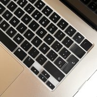Spanish layout Keyboard Cover for For MacBook Air 13.6/15 M4 M3 M2 A3240 A2941 A3241 A3114, MacBook Pro 14" 16" 13" 12" black