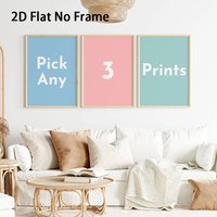 3pcs/set Custom Canvas Prints Photo Wall Art Personalized Poster for Family Life Pet Animal Birthdays Wedding Scenery Home Decor