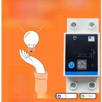 EWelink 63A Smart Switch Relay APP Remote Control Timer Inching Function Din Rail 2P Smart Switch Works With Alexa/Google/Salute