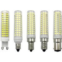 Dimmable 15W E14 E12 E11 BA15D G9 LED Corn Crystal Chandelier LED Bulb LED Ceramic Lamp 136 LEDs 110V 220V