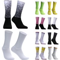 AliExpress Cycling 2024 Anti Slip Whiteline Silicone Summer Aero Socks Socks Men Bicycle Sport Running Bike Socks Calcetines Ciclismo