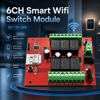 Wifi Smart Home Automation 6/8Channels 12V 24V 220V 433 APP Remote Control Transmitter & Receiver Relay For Tuya Alexa Googole