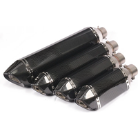 AliExpress KOBMOEMP 51mm Universal Motorcycle Exhaust Tail Pipe With Silencer 310/370/470/570mm Stainless Steel For ATV Street Bike