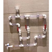Creative Toys Summer Water Pipe Plumbers Blocks Building Kit Sticky Transparent Waterpipe Classroom Teaching Aids Outdoor Games