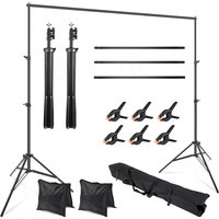 SAEIV Hintergrundständer, 2m verstellbares Hintergrundstützsystem-Set, geeignet für Fotowände und Fotostudios