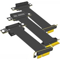 PCI-E X4 Riser PCIE 4X Cable PCI Express Riser Card PCI E X4 Right Angled Gen3 Adapter PC Motherboard GPU SSD Extender Converter