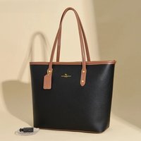 Large Capacity PU Leather Waterproof Bucket Laptop Bag Simple Shoulder Bag Casual Vintage Women Waterproof Notebook Handbags