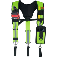 MELOTOUGH Work Suspenders Tool Belt Suspenders with Large Moveable Phone Holder, Pencil Holder