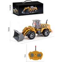 Rc Car Toys Truck 1:30 Wheel Shovel Loader 6CH 4WD Metal Remote Control Bulldozer Construction Vehicles For Boys Hobby Toy Gifts