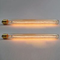 T300 Led Tubular Bulb T300 Long Tube Edison Light Vintage Filament Bulb 40W Warm White Amber Glass E27 Lamp Base Light Bulbs