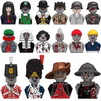 2024 City Halloween Zombie Series Walking Deads Ghost Mini Action Figure Building Blocks Soldiers MOC Bricks Kid DIY Gifts Toys