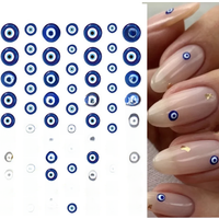 Nail Art Stickers Water Decals Eyes Stripe Nail Art Decorations for Manicure Accessories Press on Nails Foil Stickers and Decals