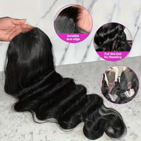Body Wave Lace Front Wigs Human Hair Pre Plucked HD Transparent 13x6Lace Frontal Wigs Human Hair 300% Density Glueless Wigs