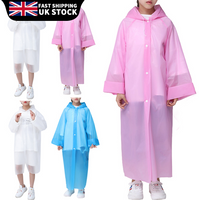 2PCS Children Kid Hooded Rainsuit Rain Cover Poncho Raincoat Coats Waterproof