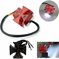 AliExpress ATARAXIA Motorcycle Tail Light Cross LED ABS Surround With Red Lens Rear License Plate Tail Light Motorcycle Choppers Dirt Bike