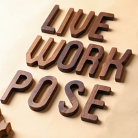Nordic Style Black Walnut Letter Decorative Letters Combination Wall Decoration DIY Letter Home Decoration Wooden Alphabet