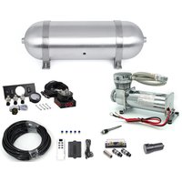 Air Suspension Kit with 3Gal Tank, ECU & Dual Control (Wireless Remote + Rocker Switches) - Universal Air Ride System for Cars