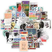 AliExpress Hizxj 10/30/50/100pcs Reading Book English Stickers Laptop Bicycle Guitar Skateboard Sticker DIY Graffiti Waterproof stickers