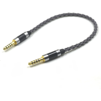New 7N OCC Silver 4.4mm Balanced Male to 4.4mm Balanced Male Audio Adapter Cable 4.4 Male to Male Adapter