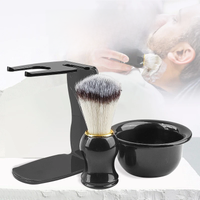 1/2/3Pcs Professional Shaving Brush Set 3-in-1 Shave Kits, Shaving Bowl and Shaving Stand, Father's Day Men's Gift Kit