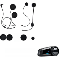 Fodsports FX6 Accessories Motorcycle Helmet Bluetooth Intercom Earphone Part Hard Soft Microphone Type C USB Cable Earpiece Clip
