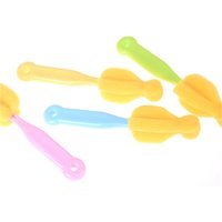 2Pcs Baby Teat Cleaning Feeding Bottle Brushes 360 Degree Rotating Sponge