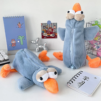 NEW Robin Plush Pencil Case Stuffed Animal Large Capacity Stationery Bag Cute Design Cartoon Doll Pencil Bag School Supplies