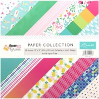 Creative Path Ocean Breeze Pattern Scrapbook Paper 12x12 Inch Decorative Journaling Background Paper For Crafting Card Making
