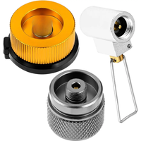 3pcs/set Camping Stove Refill Adapter Propane Isobutane Butane Valve Converter Canister EN417 Lindal Valve Canister Shifter