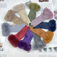 AliExpress LAOVCE Autumn Winter Women Cute Furry Warm Full Finger Mittens Female Outdoor Cycling Lady Thick Faux Fur Fashion Touch Screen Gloves