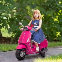 AliExpress AIYAPLAY Vespa Licensed 12V Kids Electric Bike w/ 2 Training Wheels