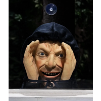 Scary Peeper Freak Halloween Decoration Peeping Tom Indoor and Outdoor Window Hanging Mask for Spooky House Party Scares Tricks