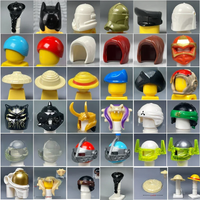 MOC Figures Helmet Building Blocks Body Parts Accessories Hair Hairstyle Headgears Compatible Bricks Kids Toys