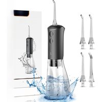 Water Dental Flosser Pick Portable Oral Irrigator 4 Replacement Tips IPX7 Waterproof 300ML Tank For Travel Personal Braces