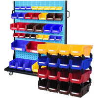 LEADLOONG V1 Storage Bin 6/24pcs 13.5x10.5x7.6cm/5x4*3inch Freestanding Tiered Shelf for Garage Hanging Stacking Container