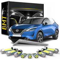 BMTxms 12Pcs Canbus Car LED Interior Light Bulb Kit For All New Nissan Qashqai J12 2021 2022 2023 2024 Indoor Lamp Accessories