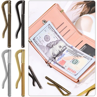 High Quality Durable Simple Metal Money Clip Bifold Bar Wallet Spring Clamp Cash Holder Replace Parts Spring Clamp Bag Accessory