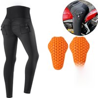 AliExpress WOSAWE Women's High Elastic Motorcycle Pants with Soft Knee Pads, Hip-Shaping Design, Beathable Quick Dry for Riding Cycling