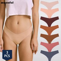 3PCS Nahtlose Tanga für Frauen Sexy Low Taille Unterwäsche G-string Höschen Eis Seide T-back Kurze Atmungsaktive Dessous